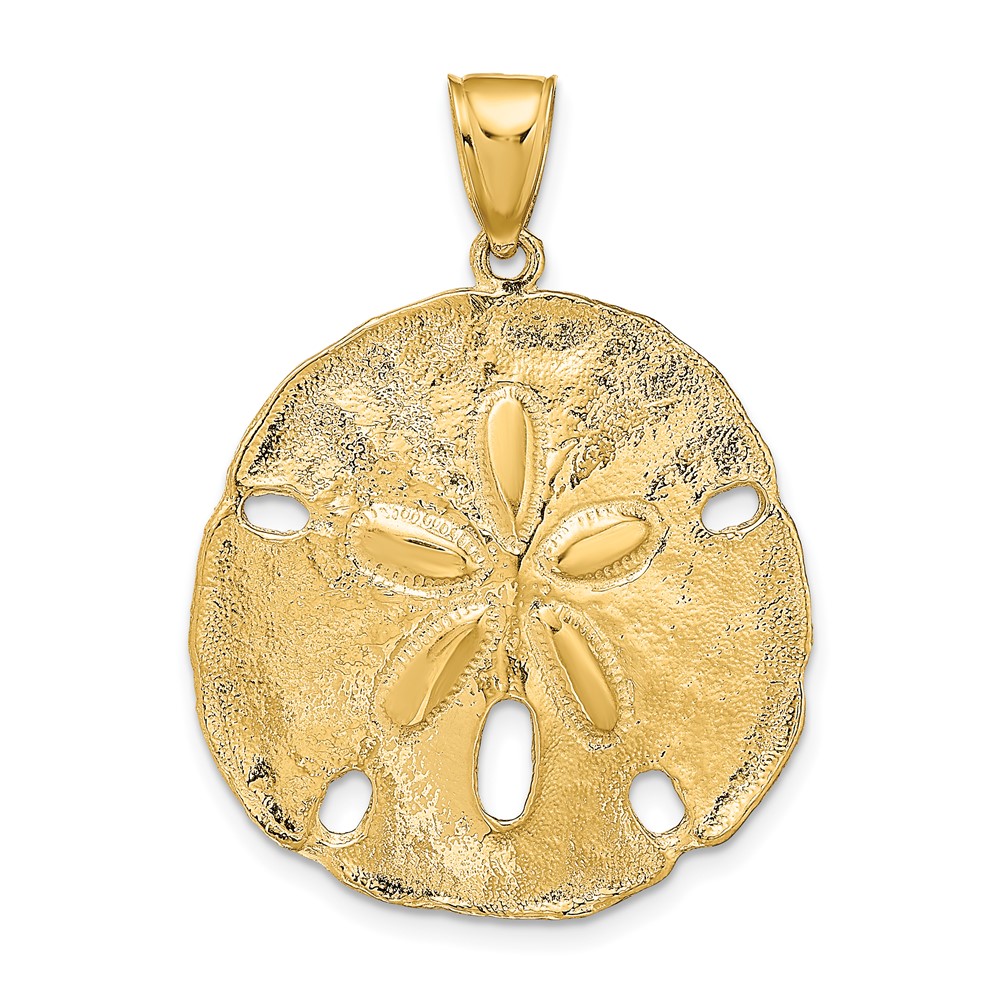 14K Large Sand Dollar Pendant