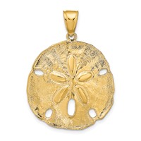 14K Large Sand Dollar Pendant view 1