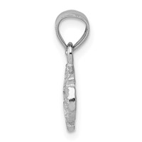 14K White Gold Sand Dollar Pendant view 2