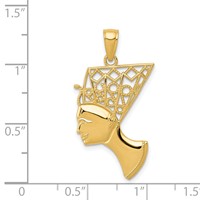 14K Yellow Gold Nefertiti Profile Pendant view 4