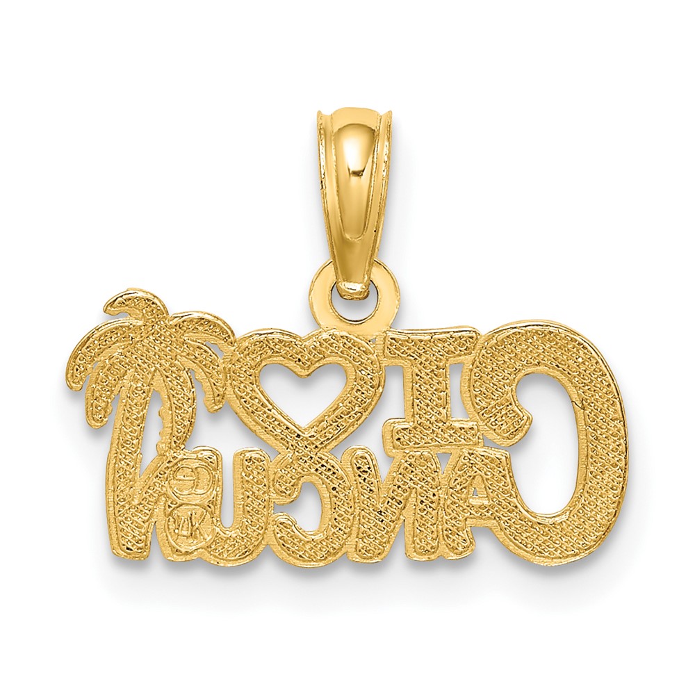14k I HEART CANCUN Cut-out Charm (K5399)