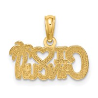 14K Yellow Gold I Heart Cancun Cut-out Charm view 4