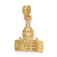 14K Yellow Gold 3-D Washington D.c. Capital Building Pendant view 5