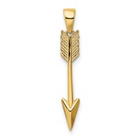 14K Polished 3-D Arrow Pendant view 3