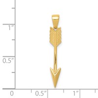 14K Polished 3-D Arrow Pendant view 4