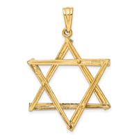 14K Large Cut-out Star of David Pendant view 3