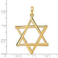 14K Large Cut-out Star of David Pendant view 4