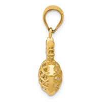 14K Polished 3-D Pineapple Pendant view 2