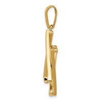 14K Yellow Gold Star of David Pendant view 2