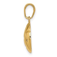 14K Yellow Gold Polished Domed Volleyball Pendant view 2