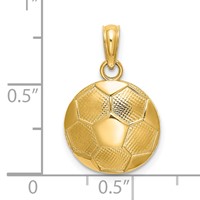 14K Domed Soccer Ball Charm view 3