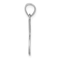 14K White Gold Double Tennis Racquet Charm view 2