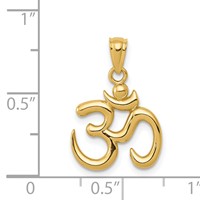 14K Yellow Gold Gold Polished Om Symbol Pendant view 4