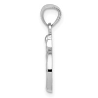 14K White Gold Polished Om Symbol Pendant view 2