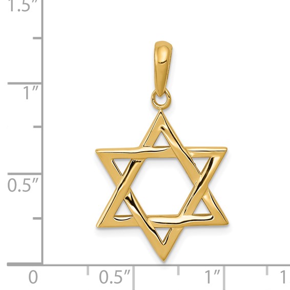 Gold Star of David Pendants