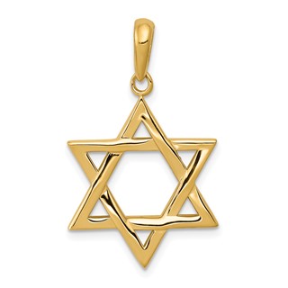 Gold Star of David Pendants