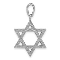 14K White Gold Star of David Pendant view 4