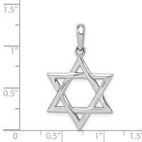 14K White Gold Star of David Pendant view 3