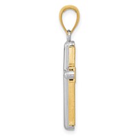 14K Two-tone Cross Pendant view 2