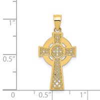 14K Yellow Gold Celtic Cross Pendant view 4