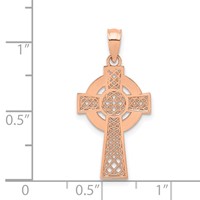 14K Rose Gold Celtic Cross Pendant view 4