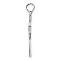 14K White Gold Celtic Cross Pendant view 2