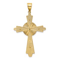14K Two-Tone Polished Large Cross Pendant view 3