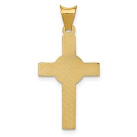 14K Pendant with Rose and White Rhodium Iona Crucifix Cross view 4