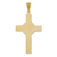14K with Rose and White Rhodium Iona Crucifix Cross Pendant view 4