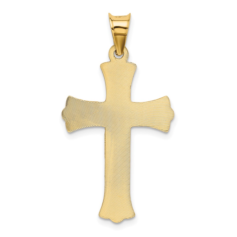 14k Polished Satin and D/C Crucifix Pendant (K5551)