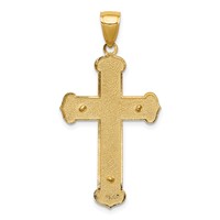 14K Yellow Gold Polished Crucifix Pendant view 4