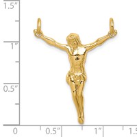 14K Yellow Gold Polished Corpus Pendant view 3