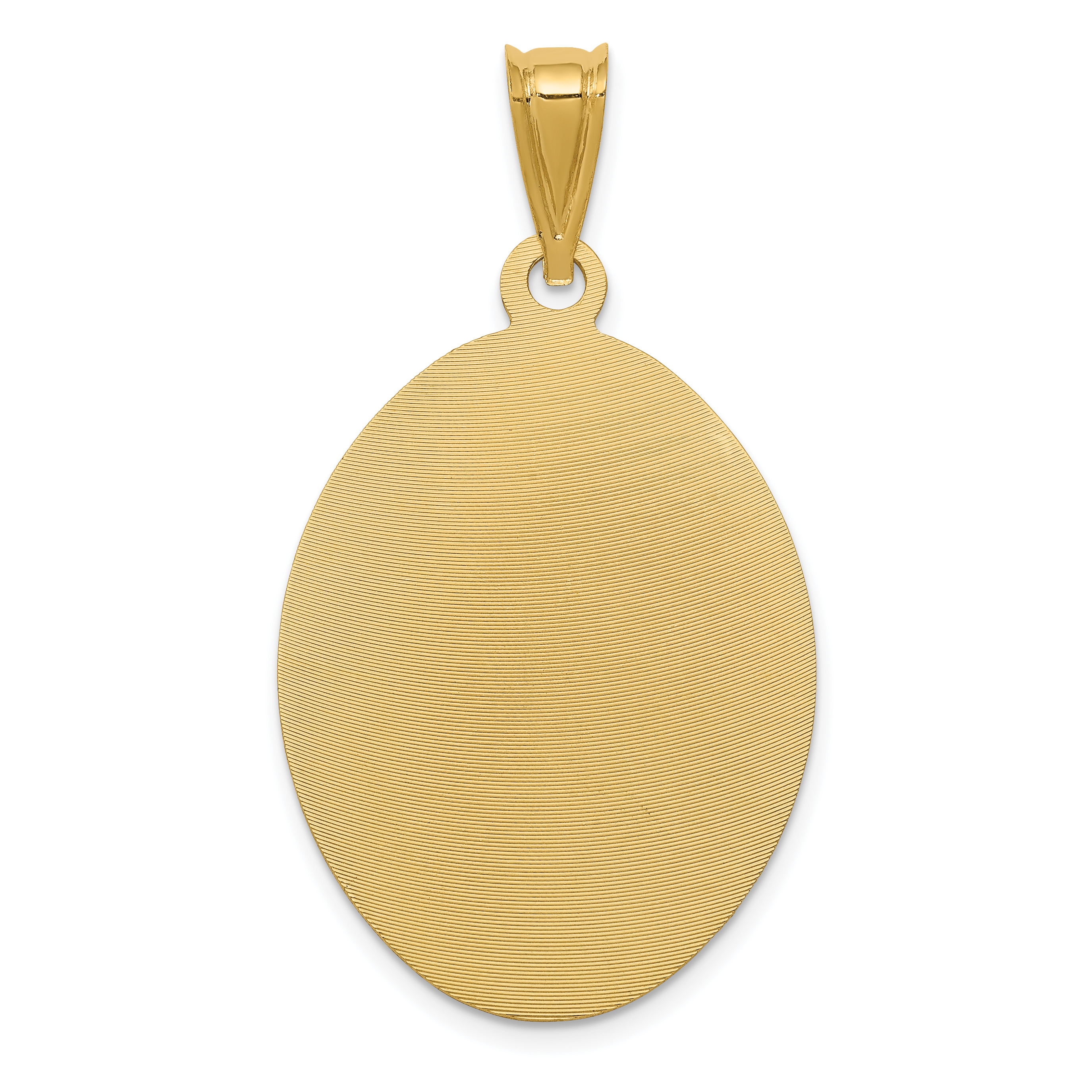 14K poliert Diamantschliff massiv großer Our Lady of Guadalupe ovaler Anhänger K5636 - Bild 4 von 4