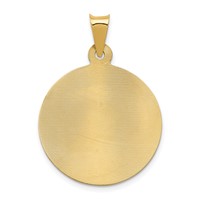 14K Pendant with Rose and White Rhodium Polished Diamond-cut Solid Our Lady of Guadalupe Round view 4
