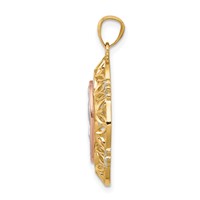 14K Two-tone Pendant with White Rhodium Our Lady of Guadalupe view 2