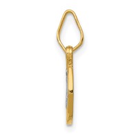 14K and White Rhodium Solid St. Benedict Medal Round Pendant view 2