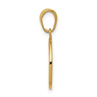 14K Yellow Gold Polished Solid Saint Francis Medal Round Pendant view 2