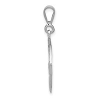 14K White Gold Claddagh Pendant view 2