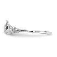 14K White Gold Claddagh Ring view 4