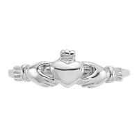 14K White Gold Claddagh Ring view 5