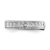14K White Gold Polished Heart Design Adjustable Toe Ring view 3