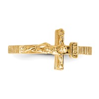 14K Yellow Gold Polished Crucifix Ring view 5