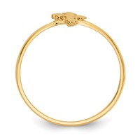 14K Yellow Gold Polished Cross Ring view 2