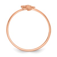 14K Rose Gold Polished Cross Ring view 2