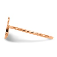 14K Rose Gold Polished Cross Ring view 3