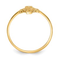 14K Polished Celtic Knot Cross Ring view 2