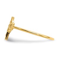 14K Polished Celtic Knot Cross Ring view 3