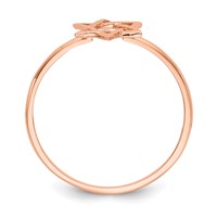 14K Rose Gold Polished Star of David Ring view 2