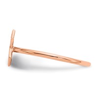 14K Rose Gold Polished Star of David Ring view 3