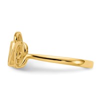14K Yellow Gold Polished Love Ring view 3